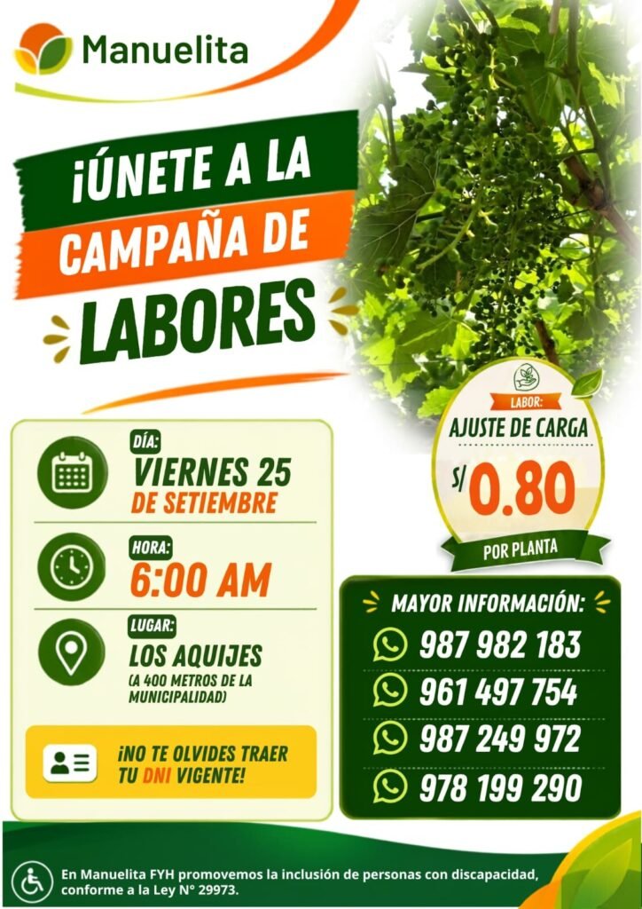 Ajuste de Carga en Los Aquijes para Campaña Manuelita FYH