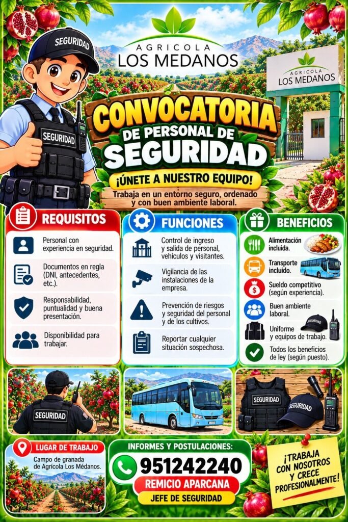 convocatoria personal de seguridad