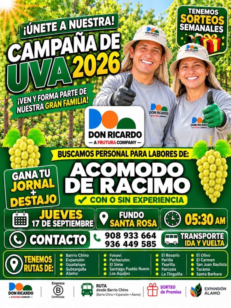 Reclutamiento masivo en Agricola Don Ricardo - Imagen 2