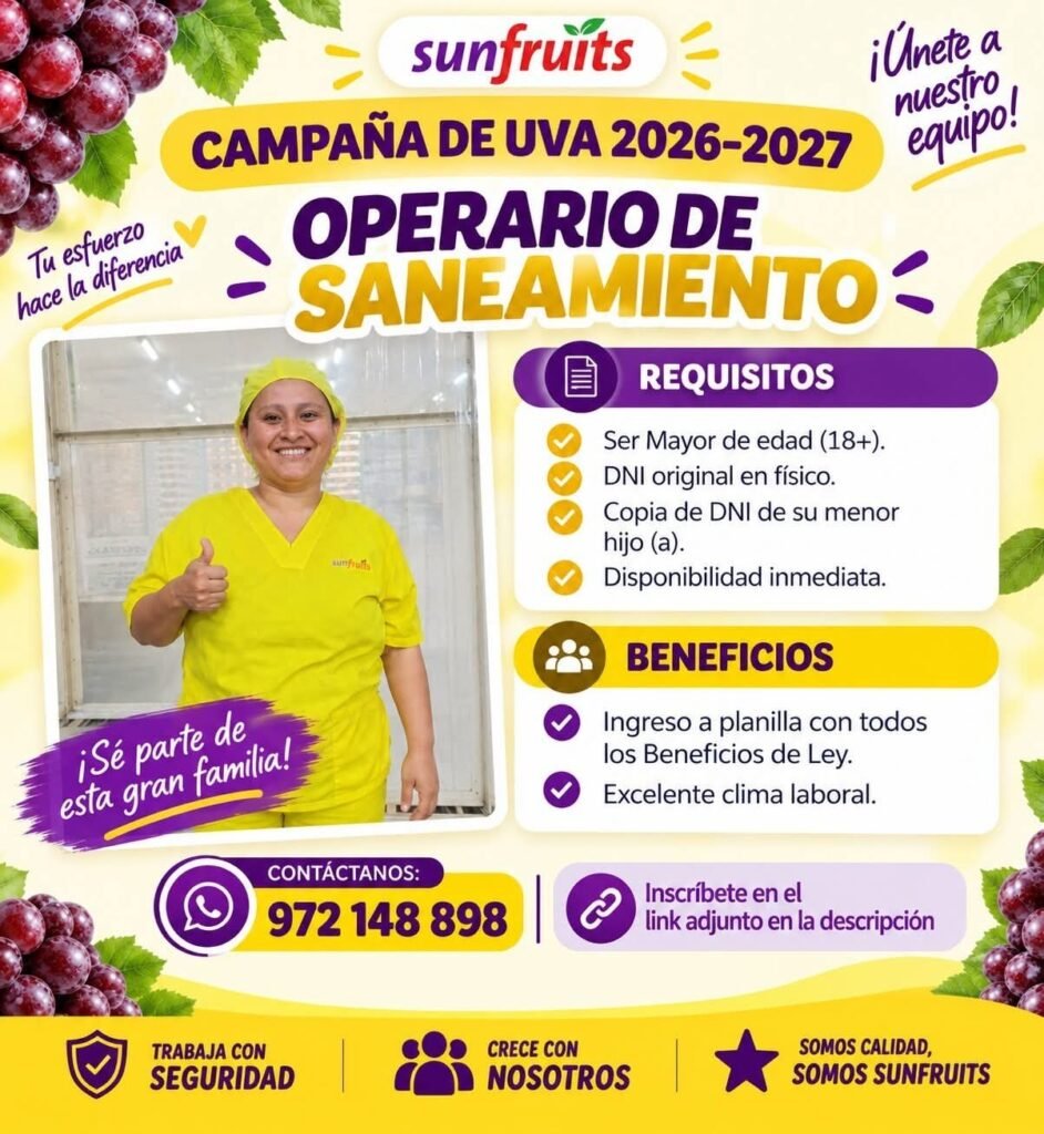 Operario de saneamiento en Sunfruits