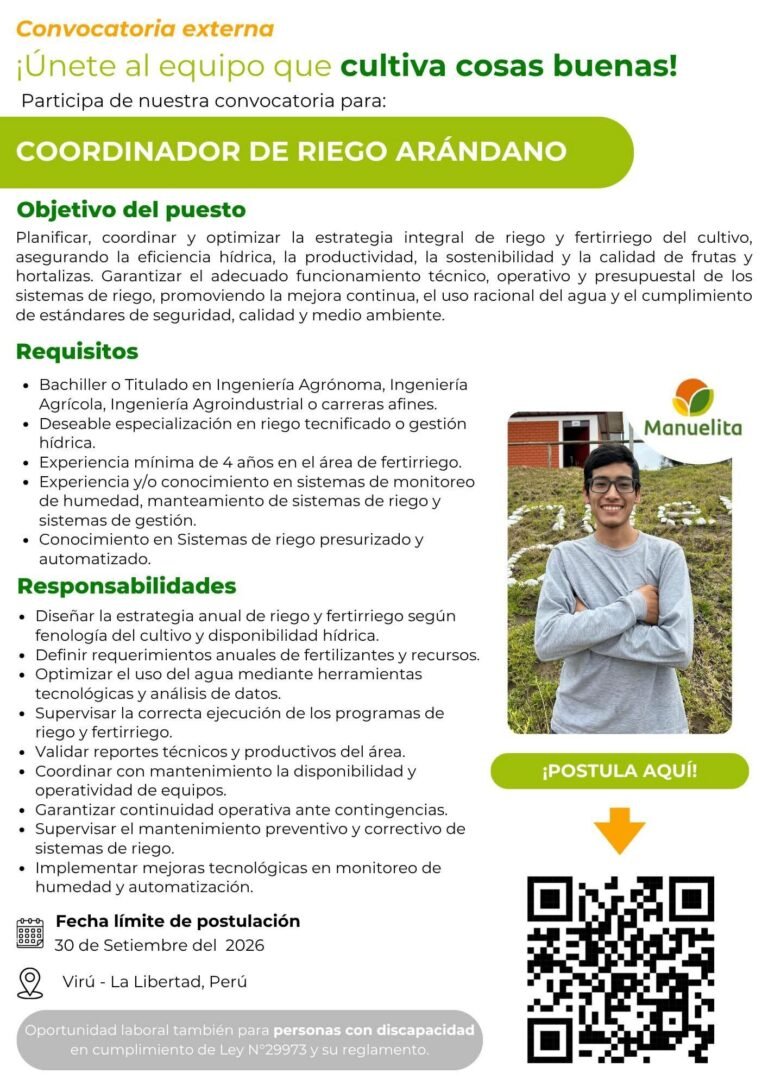 Nuevas oportunidades laborales en Manuelita