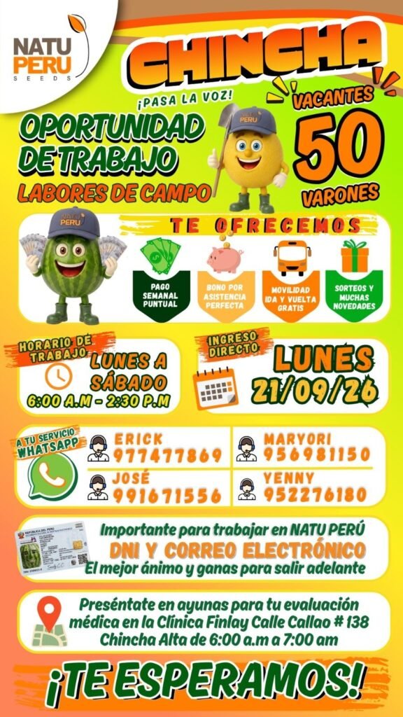 Personal Masculino en Batu Perú