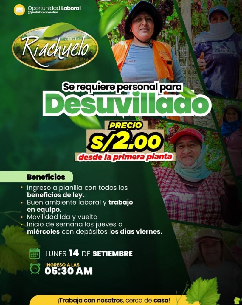 Personal para Desuvillado en Riachuelo, Ixa
