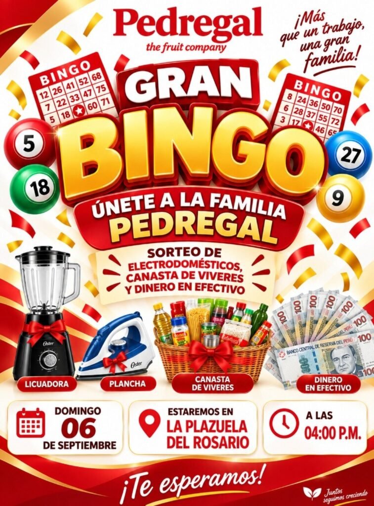 Bingo en Pedregal Ica