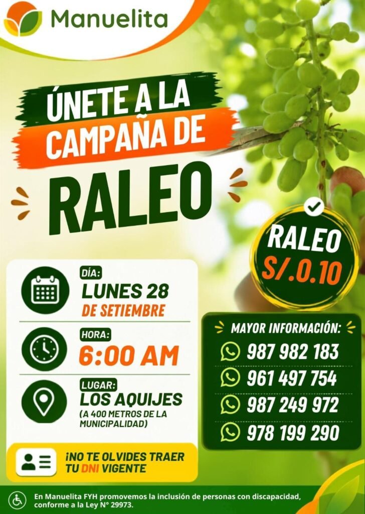 Participantes para Campaña de Raleo en Los Aquijes
