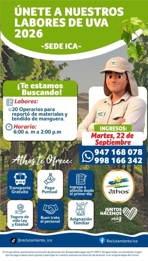 20 operarios para reparto de materiales en Athos