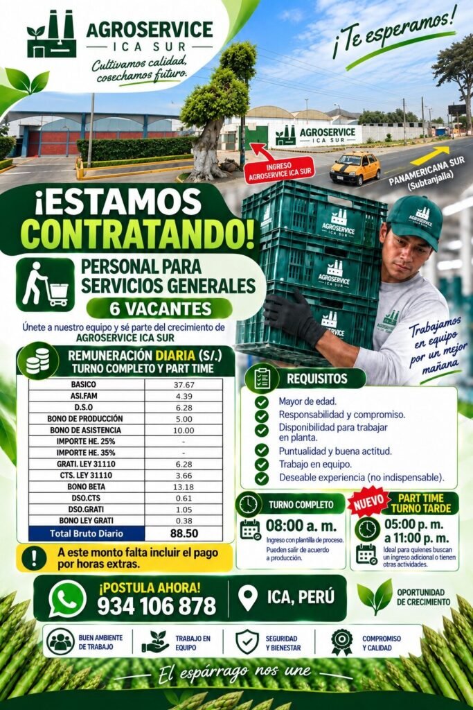 Personal para servicios generales