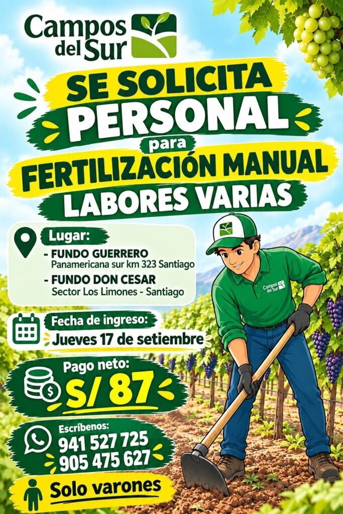 Personal para Fertilizacion Manual