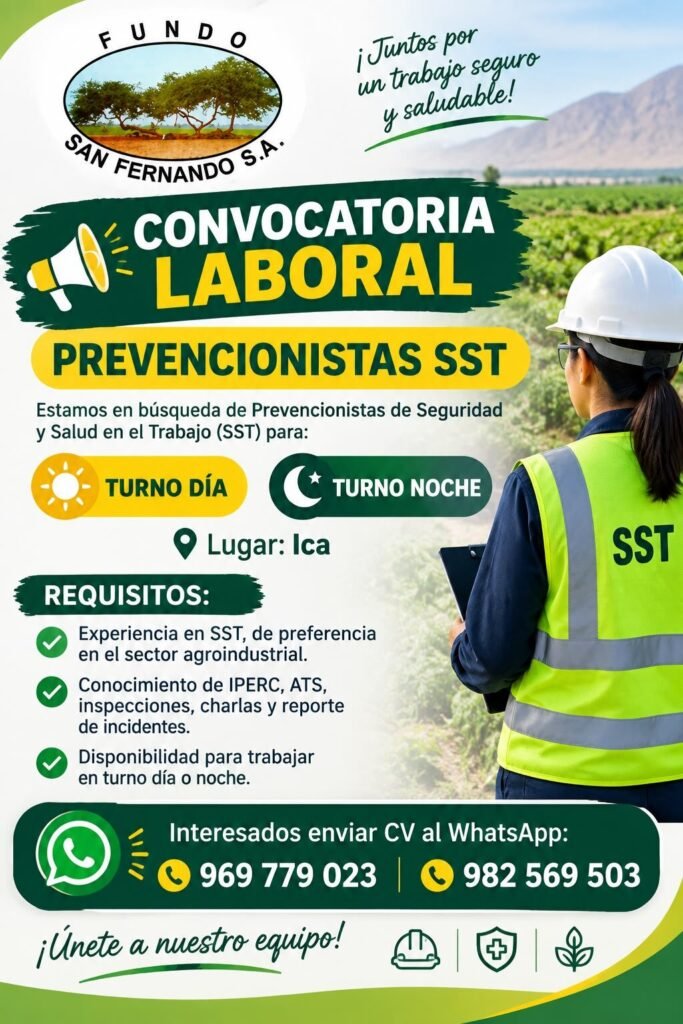 Prevencionistas SST — Fundo San Fernando