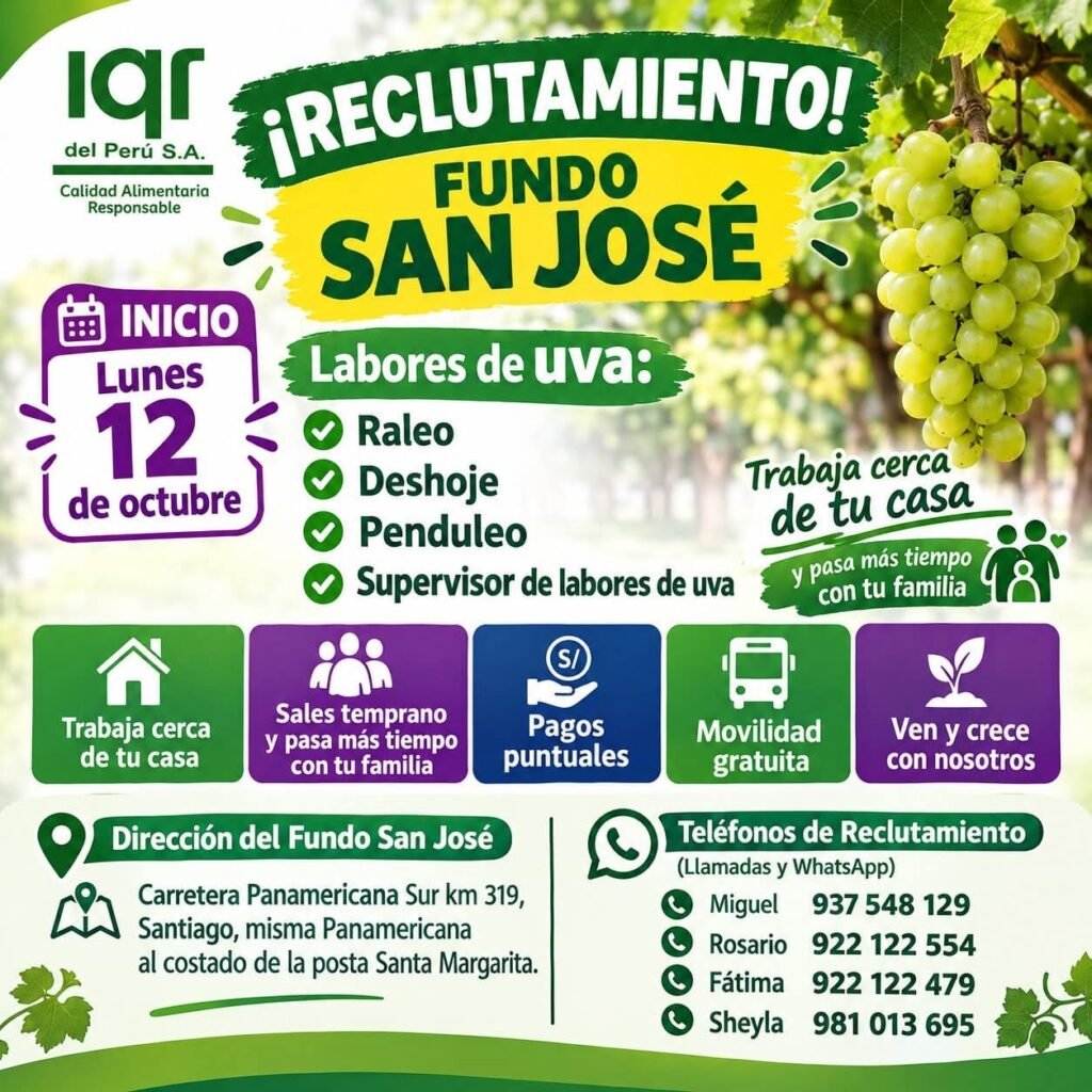 Supervisor de labores de uva y otras labores - Imagen 3
