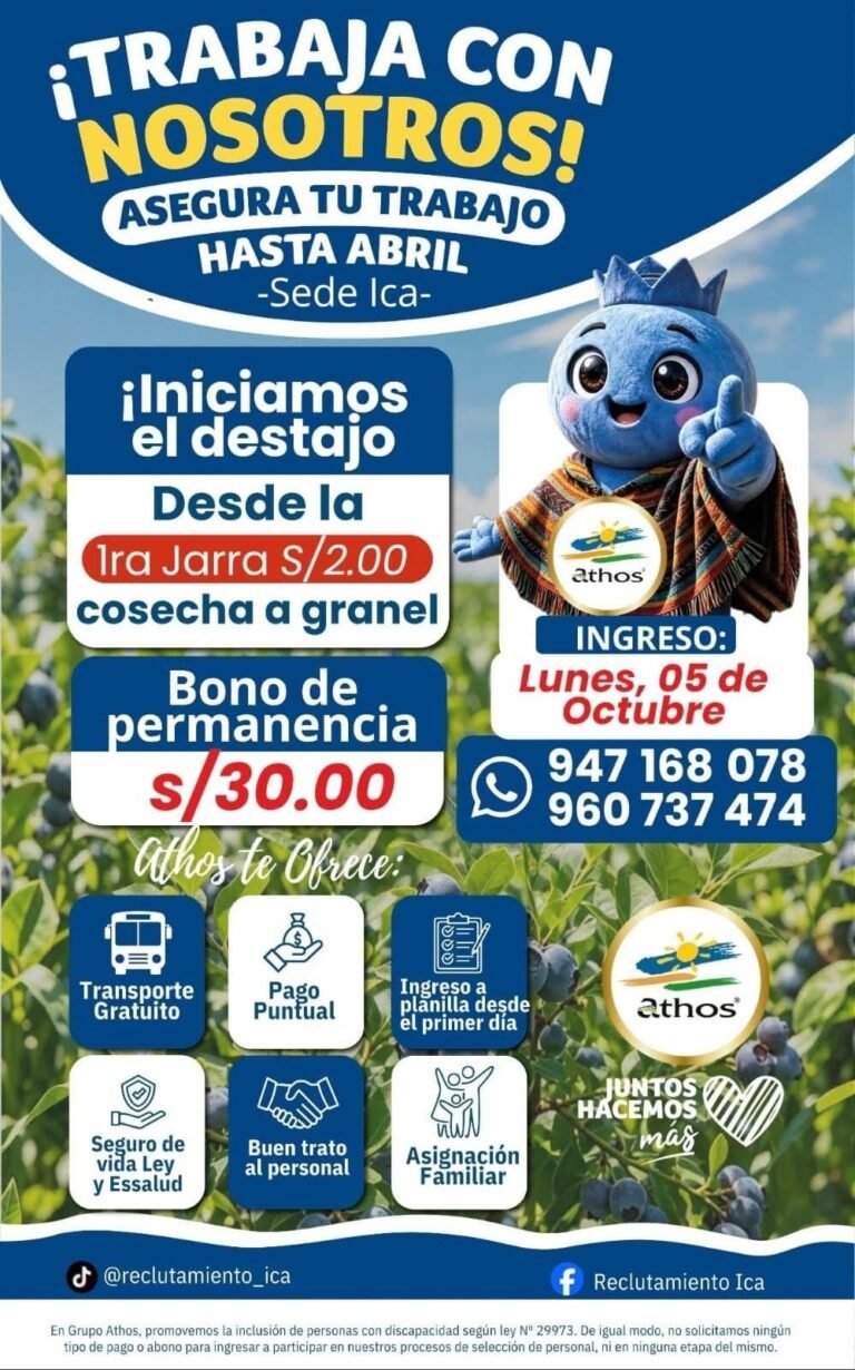 Labores de uva, arandano y granada