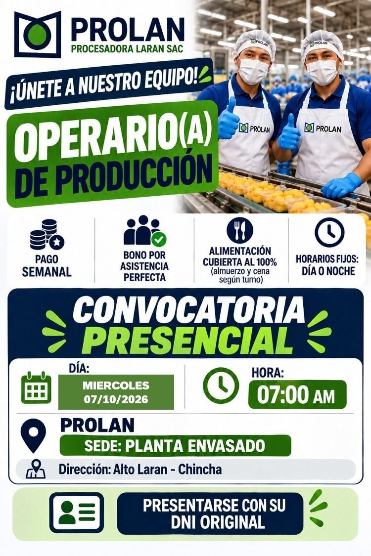 Operario(a) de Producción