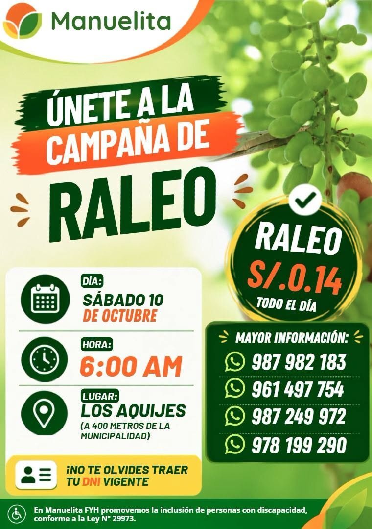Raleo de uva