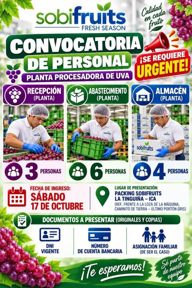 búsqueda urgente de personal