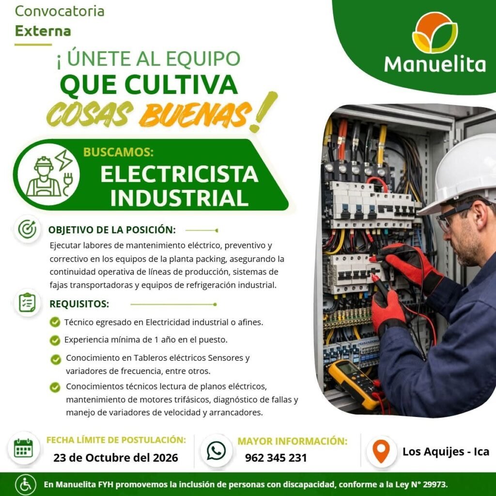 Electricista industrial y 5 trabajos mas - Imagen 1