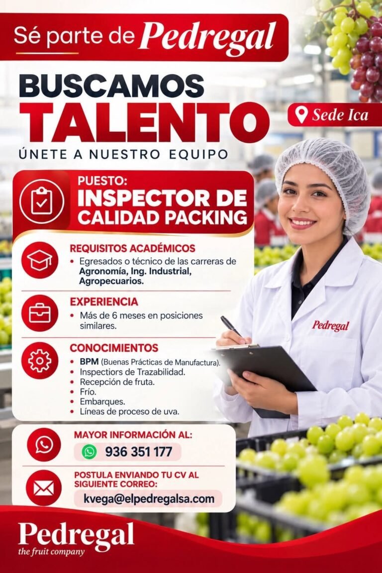 Inspector de Calidad Packing