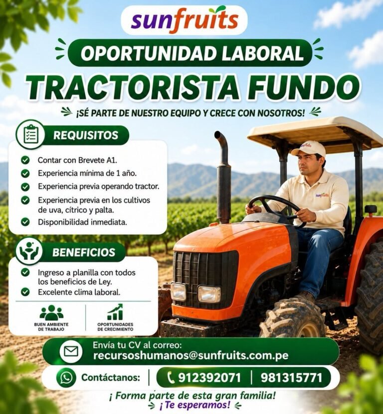 Tractorista para fundos de Ica