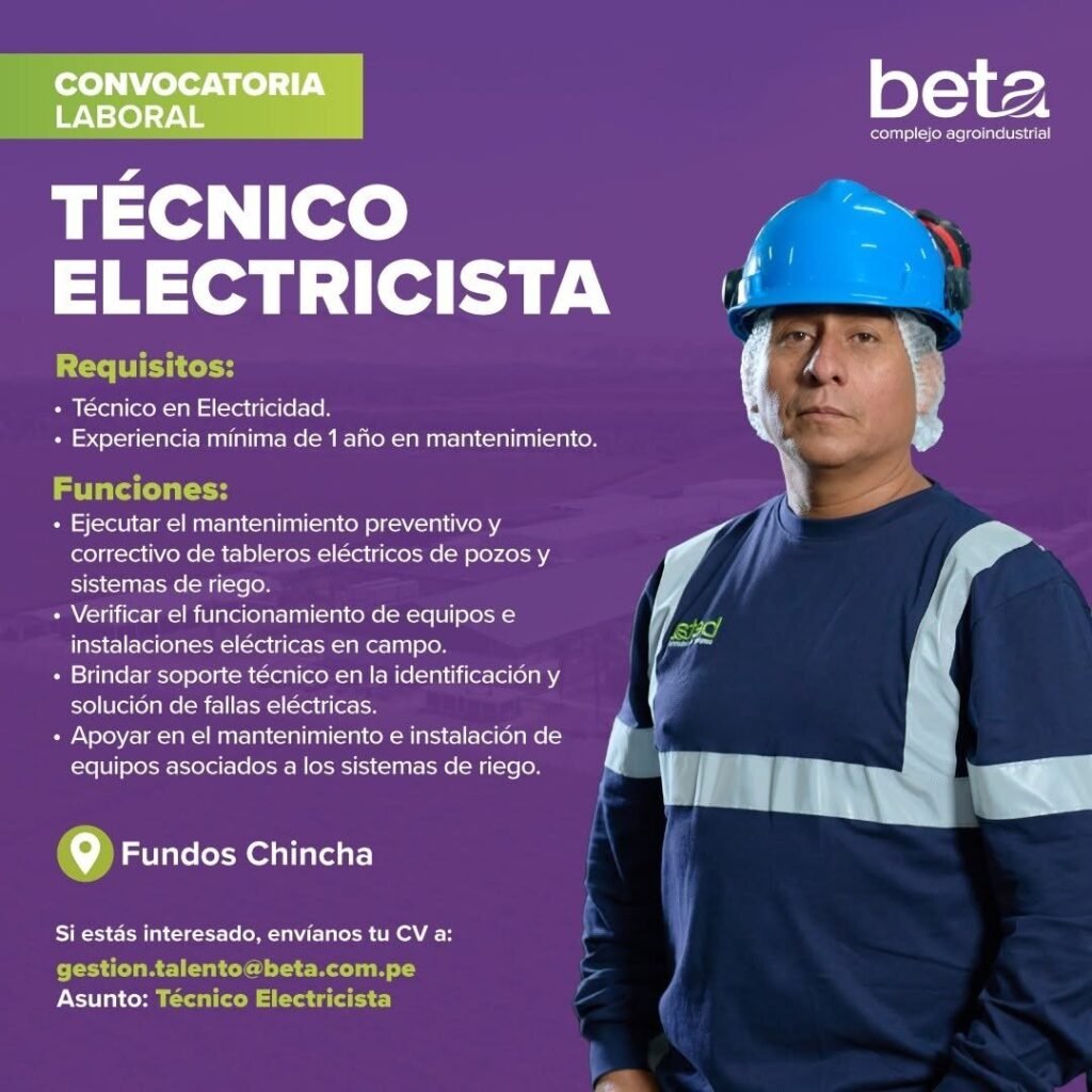 Técnico electricista y mecánico - Imagen 1