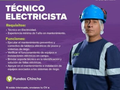 Técnico electricista y mecánico