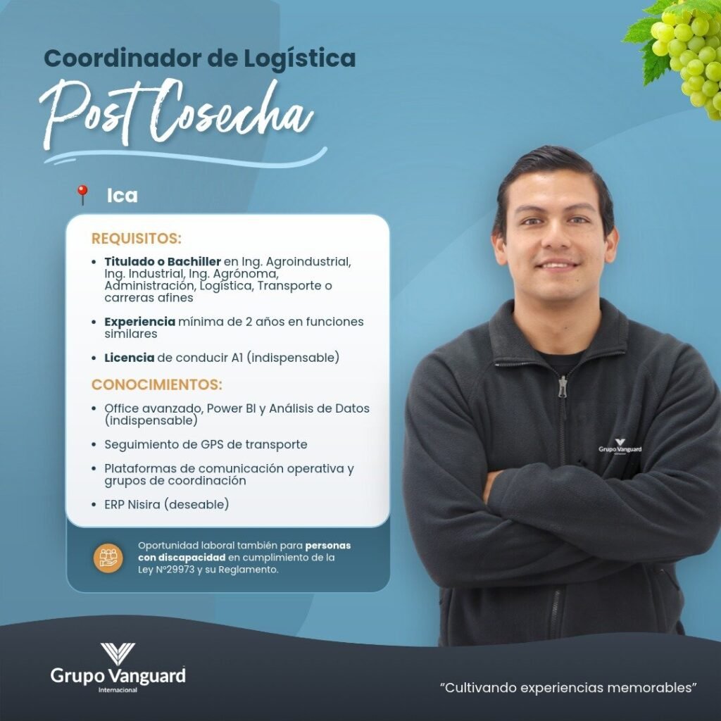 Coordinador de Logística Post Cosecha - Imagen 1