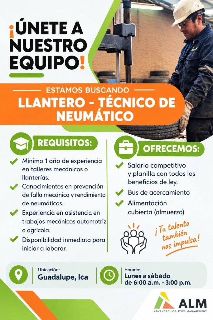 Técnico de Neumático - Llantero - Imagen 1