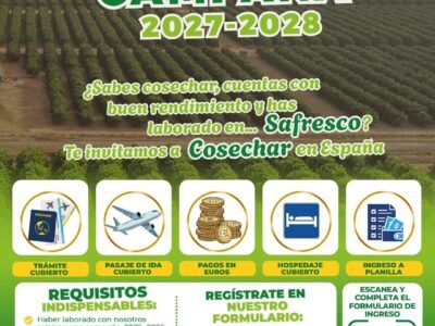 Cosechador(a) para España – Campaña 2027-2028 – Safresco