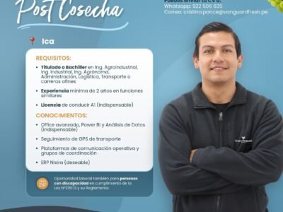 Coordinador de Logística Post Cosecha