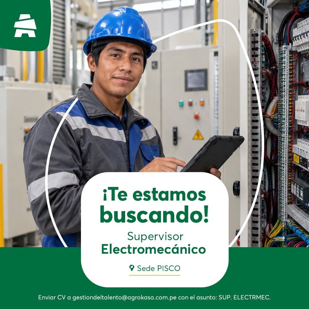 Supervisor Electromecánico – Agrokasa (Pisco) - Imagen 1