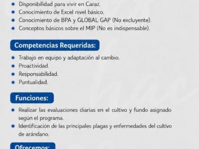 EVALUADOR FITOSANITARIO – ATHOS (CARAZ)