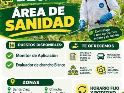 MONITOR DE APLICACIÓN Y EVALUADOR DE CHANCHO BLANCO – FAMILY FARMS (PISCO E ICA)