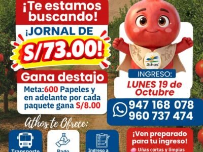 Auxiliares y operarios de campo – Athos – Santiago (Jornal S/73)