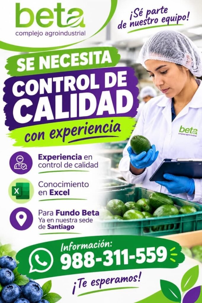 Control de calidad con experiencia – Beta – Santiago