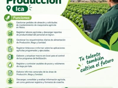 Asistente de Producción – Campos del Sur