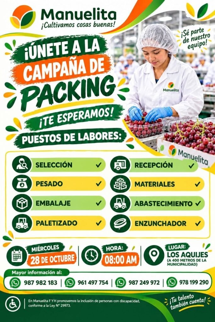 Campaña de Packing – Manuelita – Los Aquijes - Imagen 1