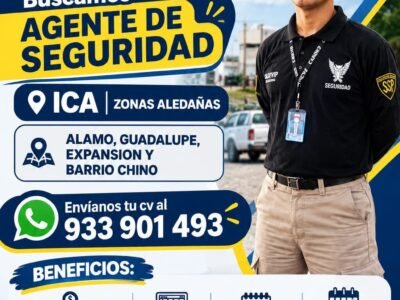 SE REQUIERE AGENTE DE SEGURIDAD!