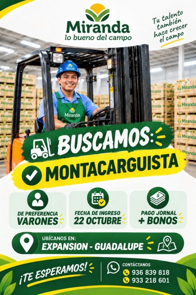 Trabajo en Agricola Miranda - Imagen 1