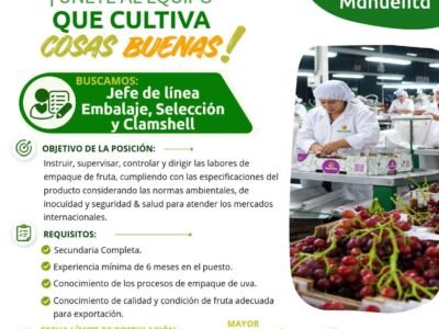 Nueva oportunidad laboral en Manuelita