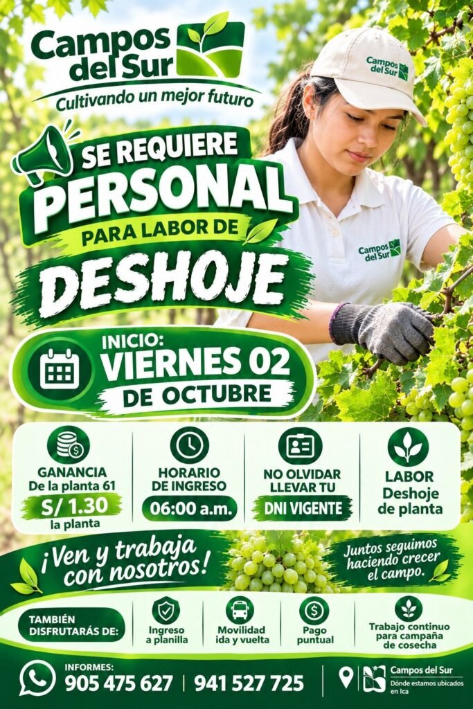 Personal de deshoje