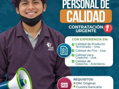 PERSONAL DE CALIDAD – RVR AGRO (ICA)