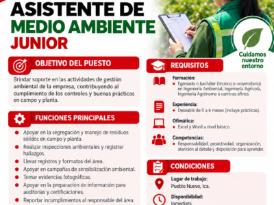 🌱 ASISTENTE DE MEDIO AMBIENTE JUNIOR